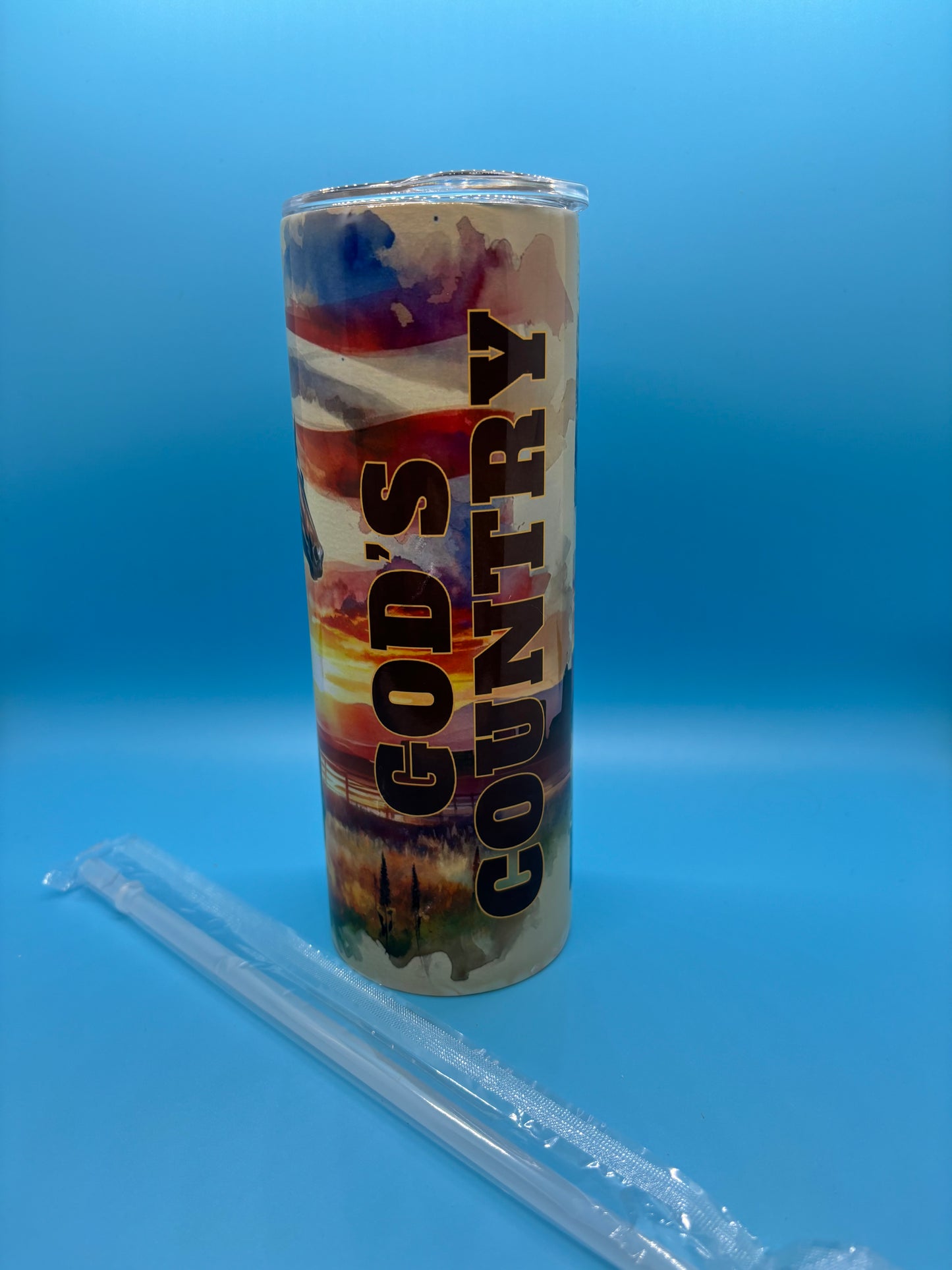 God’s Country 20-Ounce Skinny Stainless Steel Tumbler