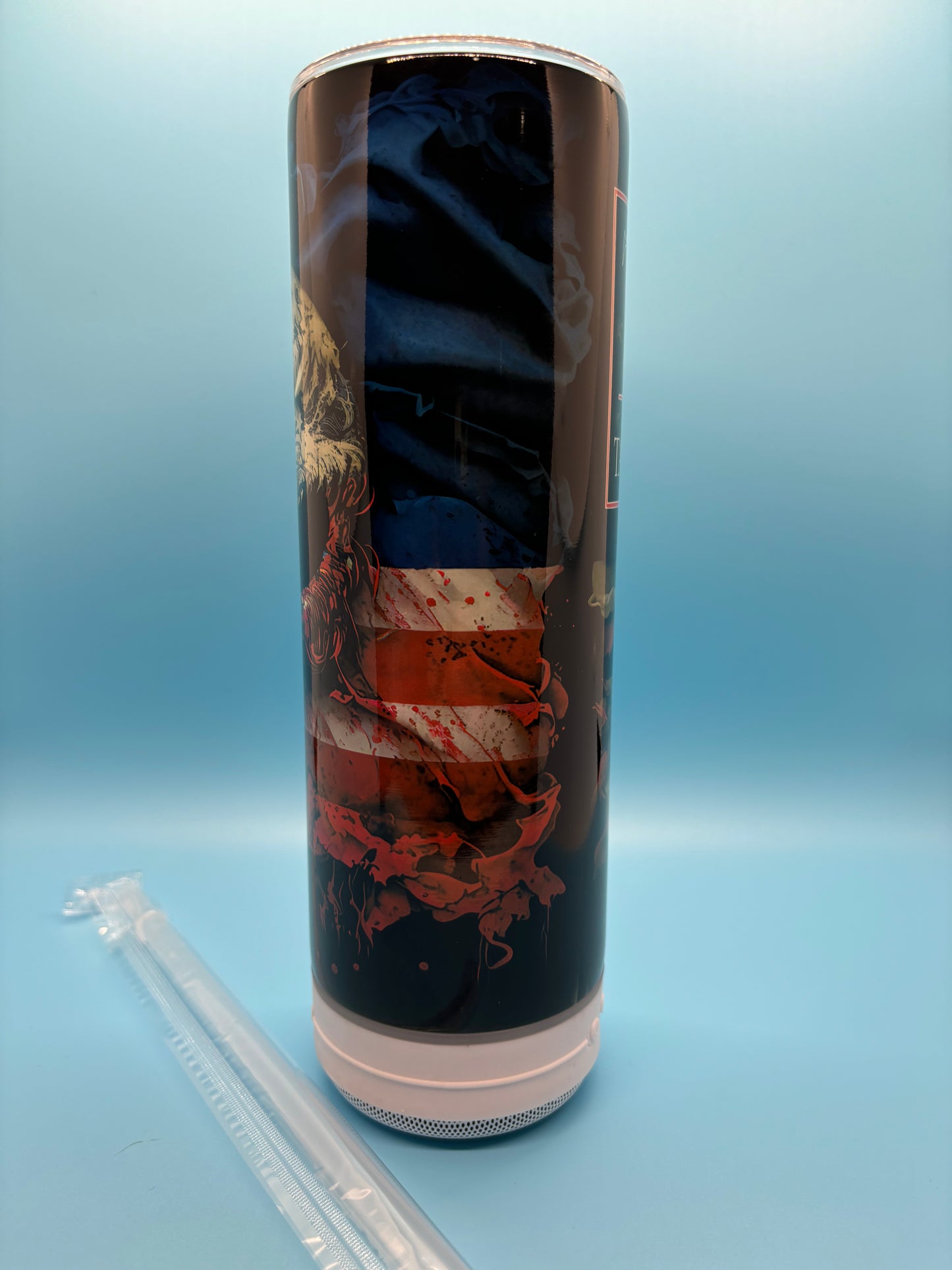 Trump 2024 20-Ounce Skinny Stainless Steel Bluetooth Tumbler