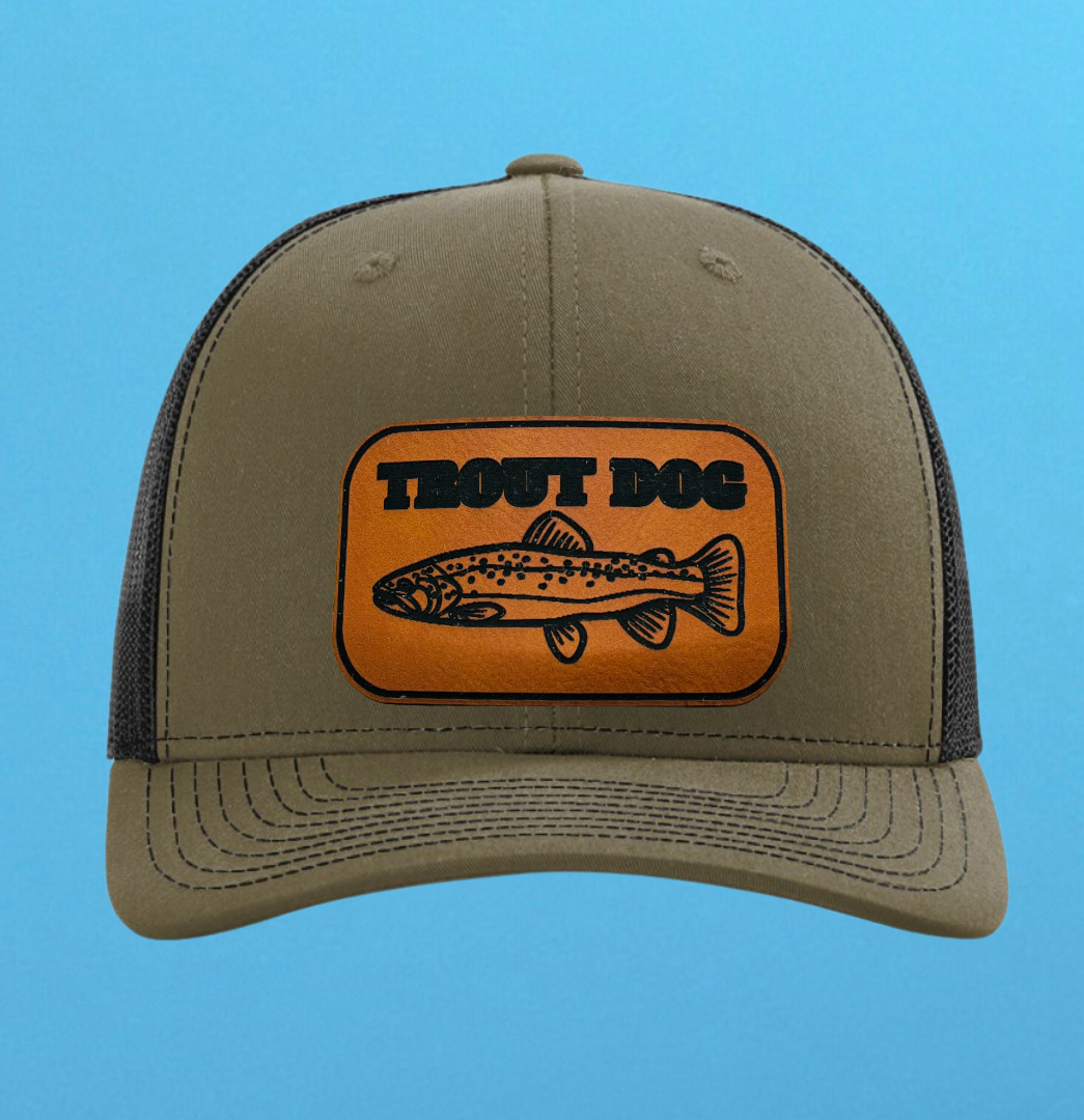 Richardson 112 Trout Dog Leather Patch Hat