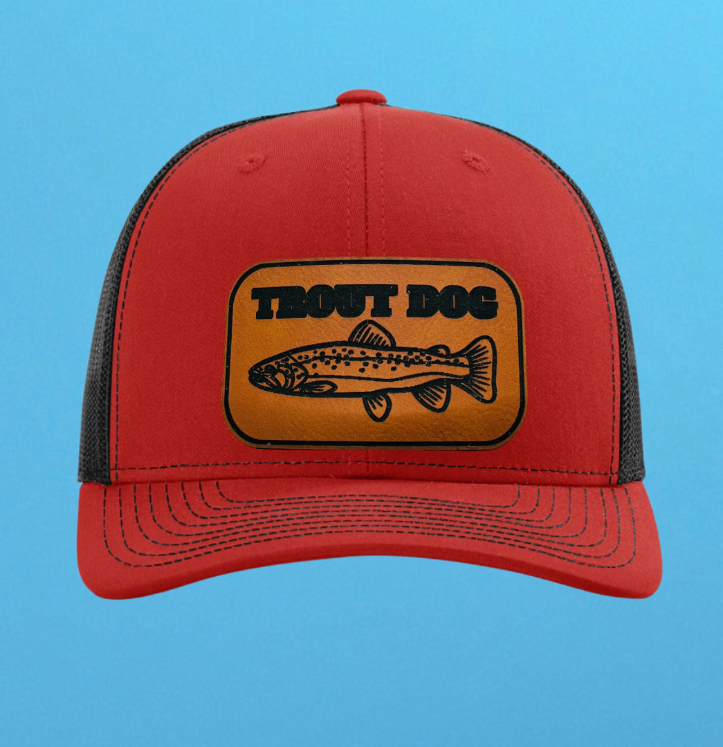 Richardson 112 Trout Dog Leather Patch Hat