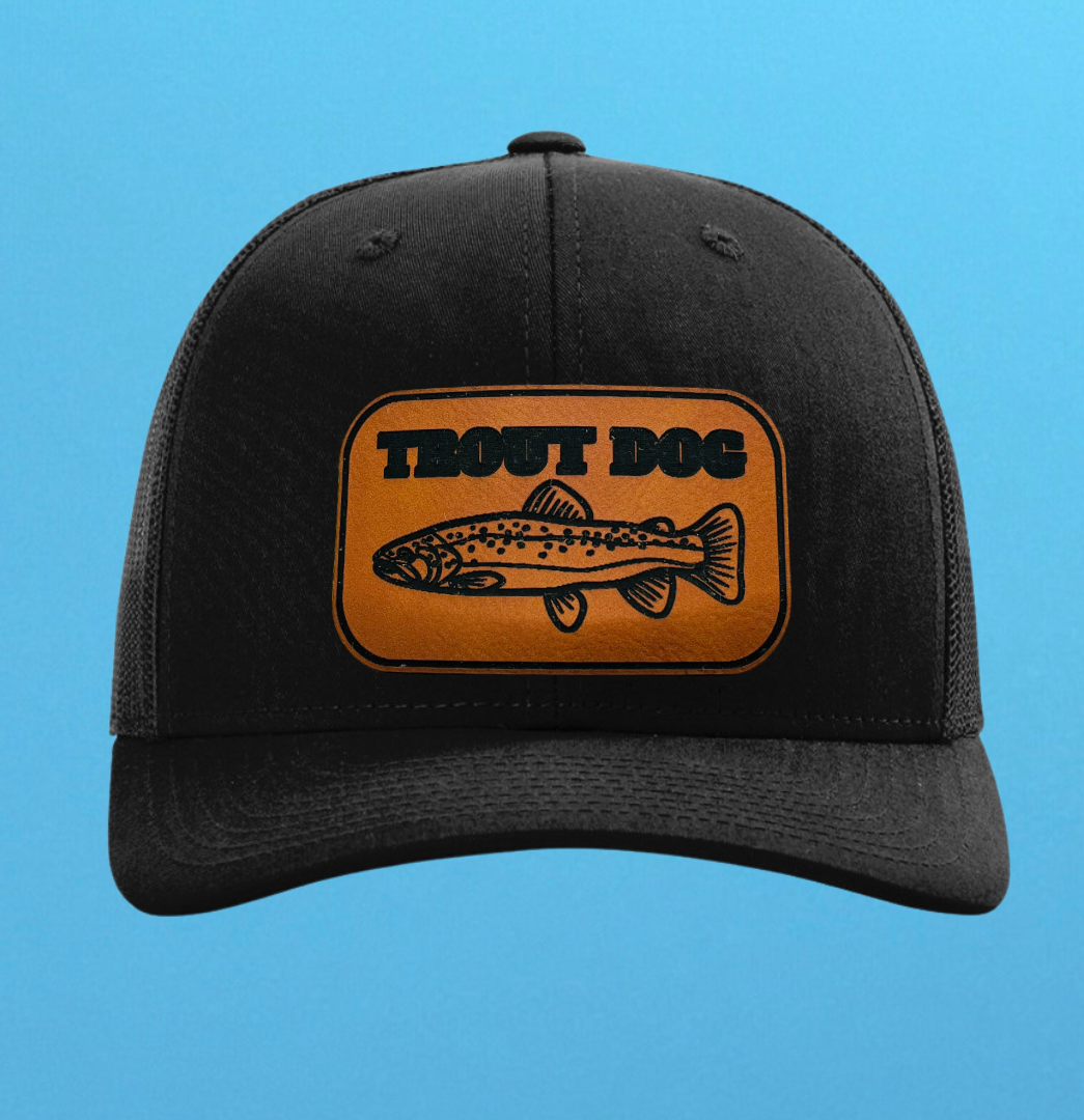 Richardson 112 Trout Dog Leather Patch Hat