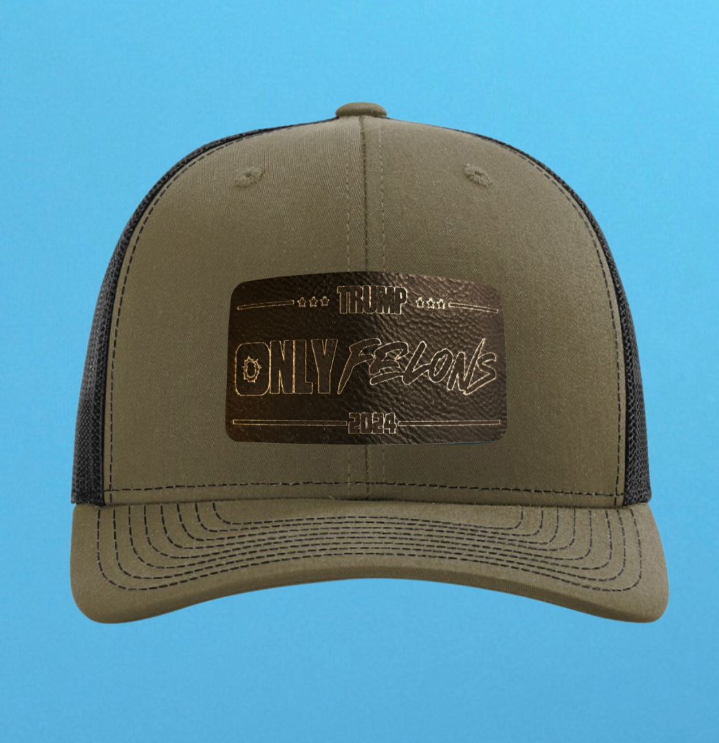 Richardson 112 Only Felons Leather Patch Hat