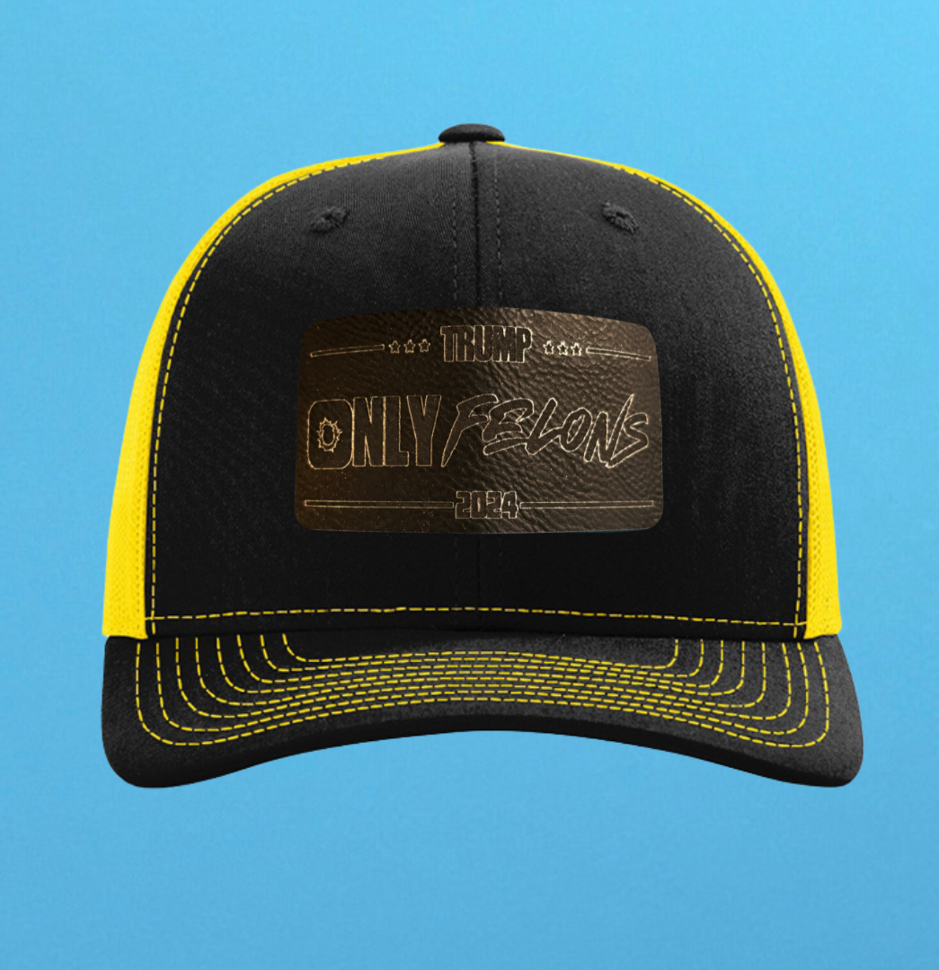 Richardson 112 Only Felons Leather Patch Hat