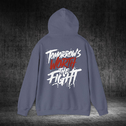 Tomorrow’s Worth The Fight Heavy Blend Gildan Hoodie
