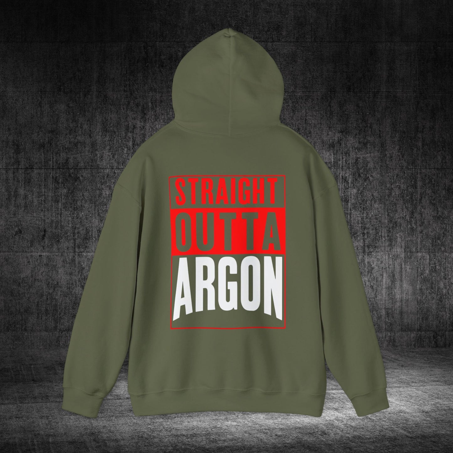 Straight Outta Argon Heavy Blend Gildan Hoodie