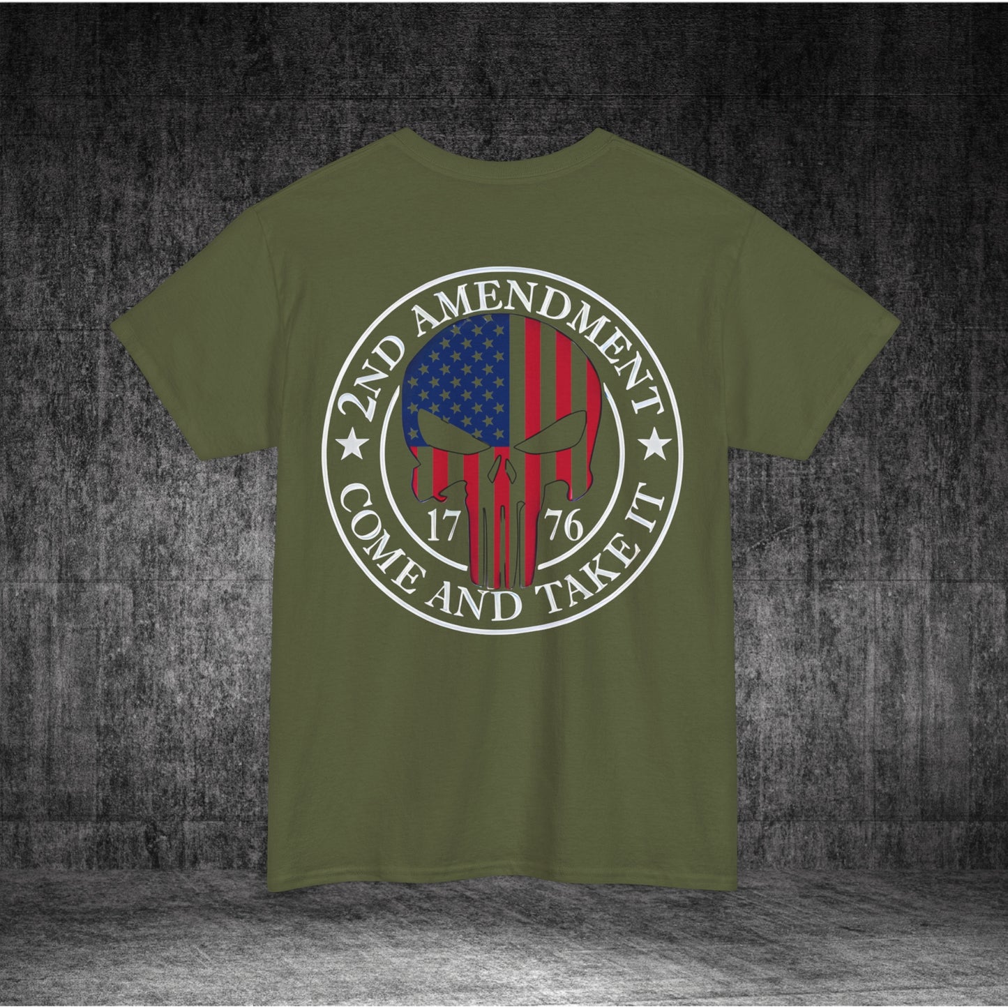 2nd Amendment Skull Heavy Cotton Tee