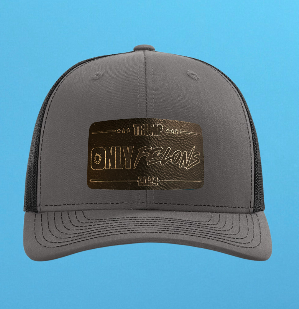 Richardson 112 Only Felons Leather Patch Hat