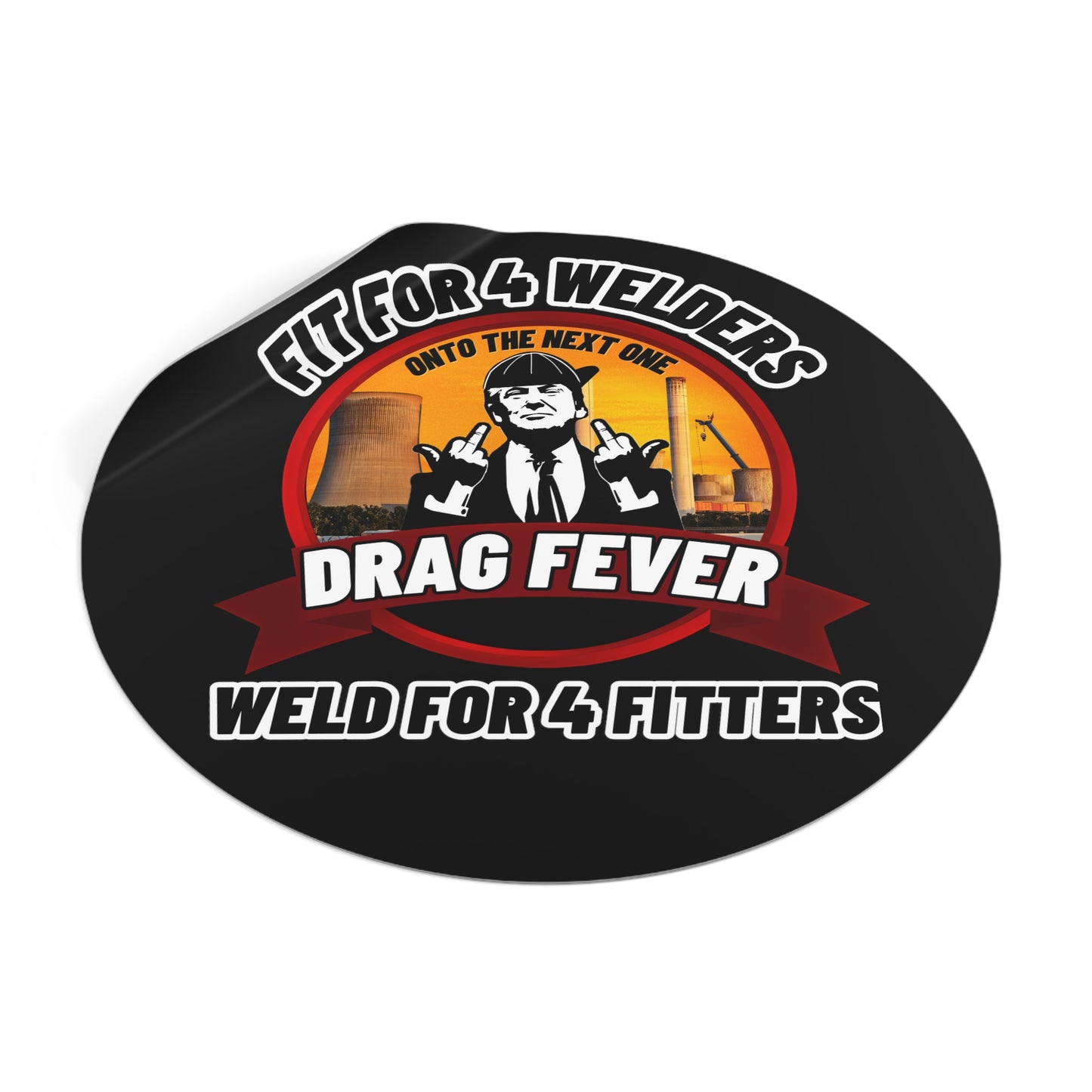 Drag Fever Round Vinyl Stickers