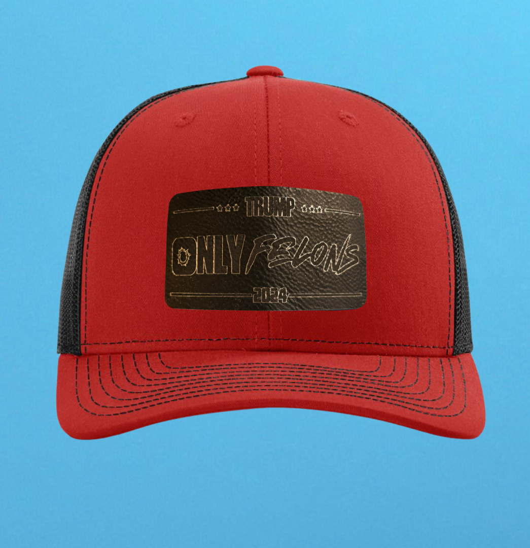 Richardson 112 Only Felons Leather Patch Hat