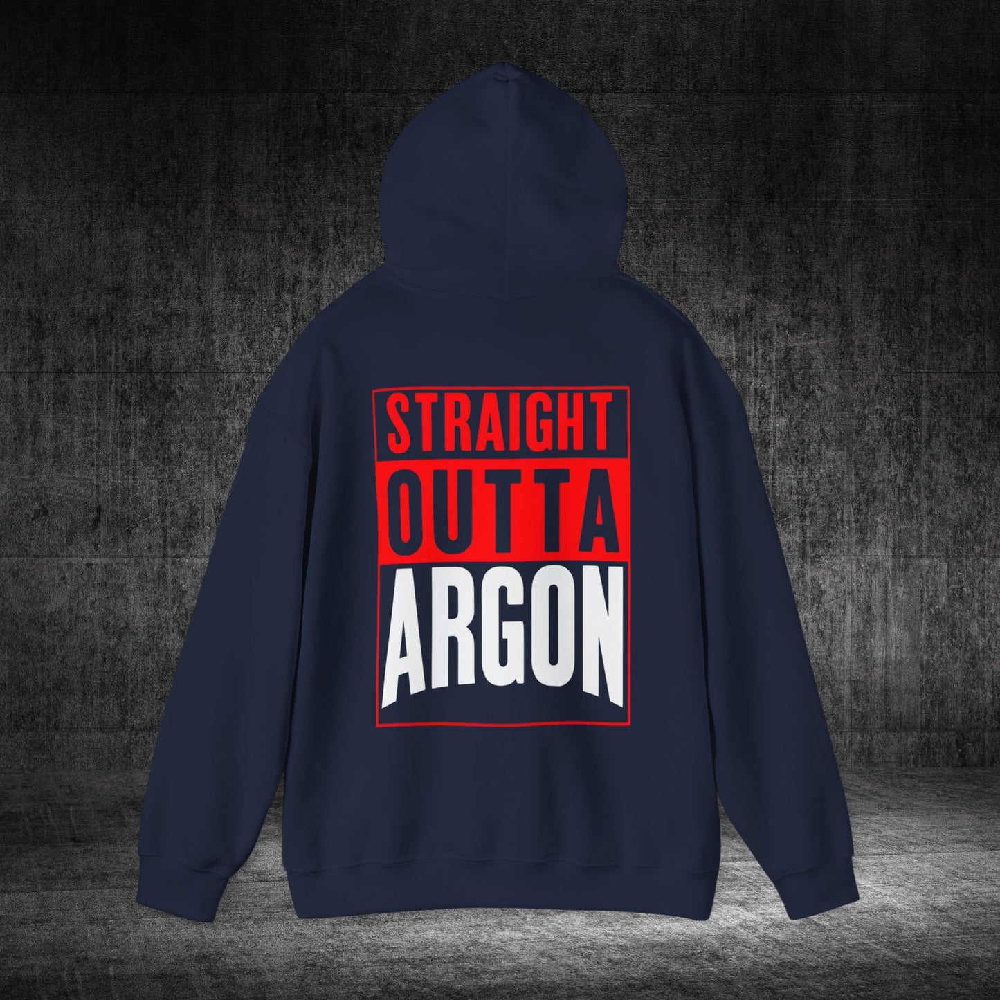 Straight Outta Argon Heavy Blend Gildan Hoodie