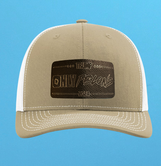 Richardson 112 Only Felons Leather Patch Hat