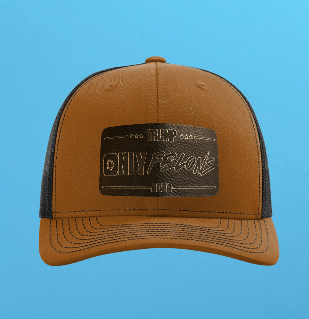 Richardson 112 Only Felons Leather Patch Hat
