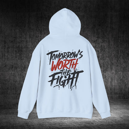 Tomorrow’s Worth The Fight Heavy Blend Gildan Hoodie