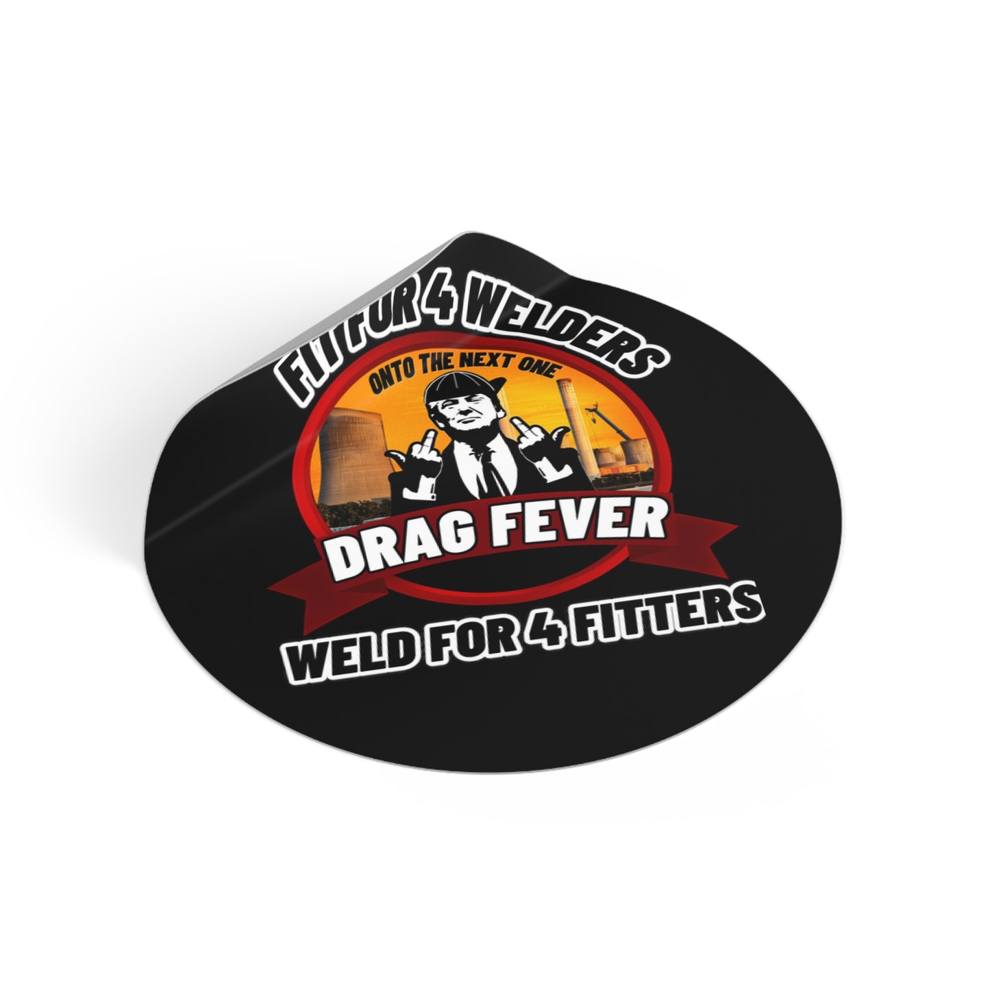 Drag Fever Round Vinyl Stickers