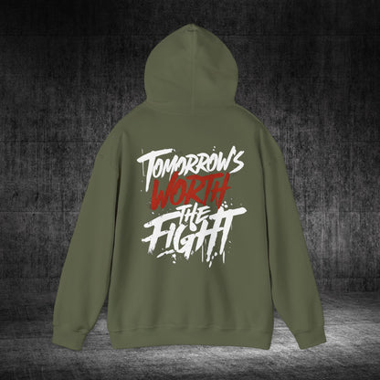 Tomorrow’s Worth The Fight Heavy Blend Gildan Hoodie
