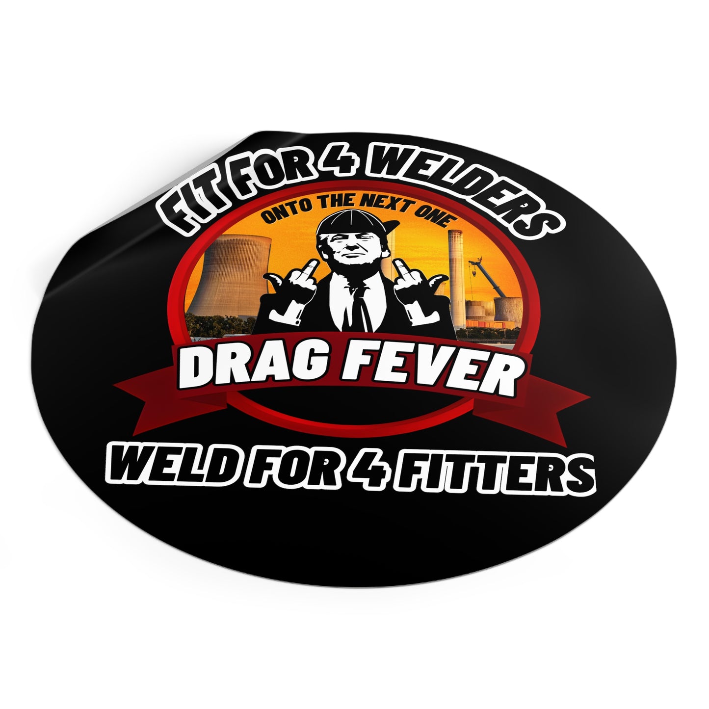 Drag Fever Round Vinyl Stickers