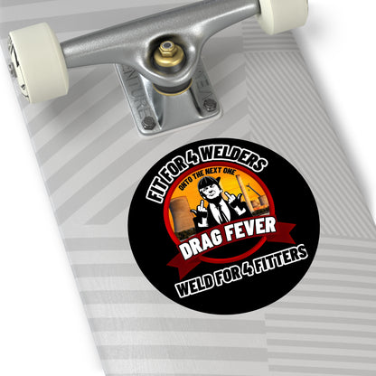 Drag Fever Round Vinyl Stickers