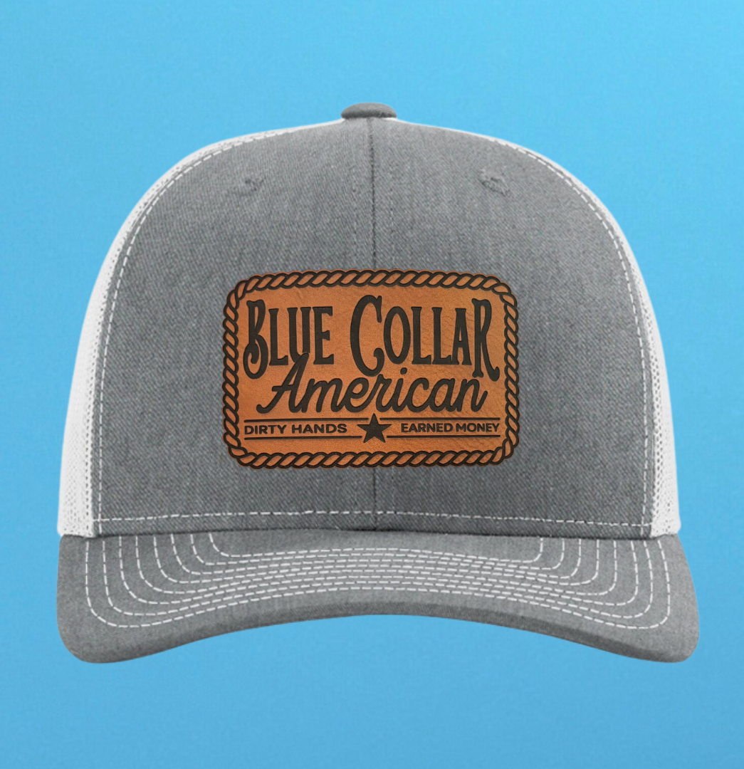 Richardson 112 Blue Collar American Leather Patch Hat