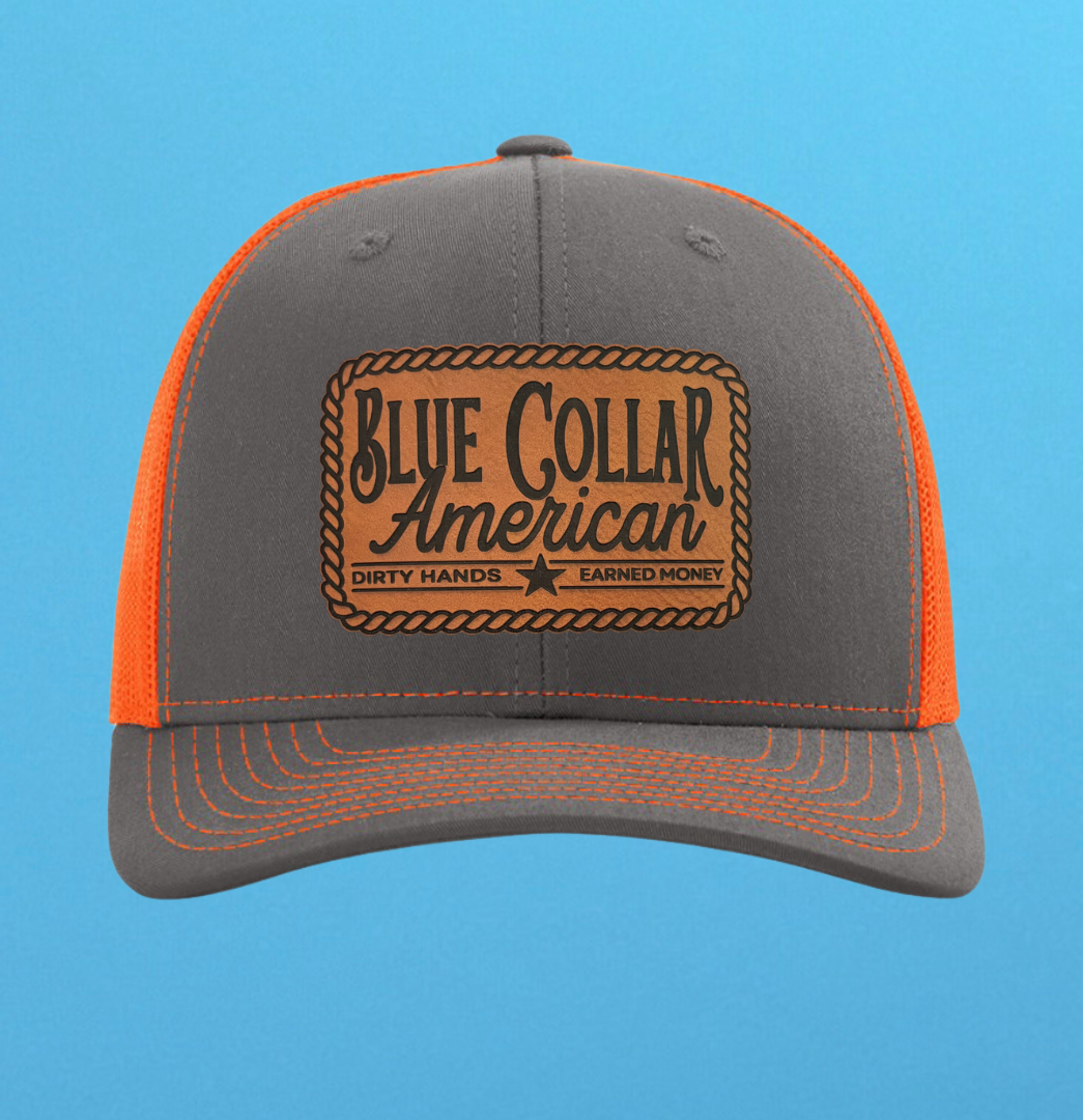 Richardson 112 Blue Collar American Leather Patch Hat