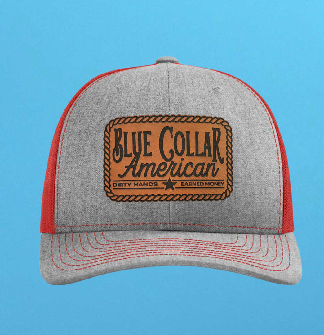 Richardson 112 Blue Collar American Leather Patch Hat