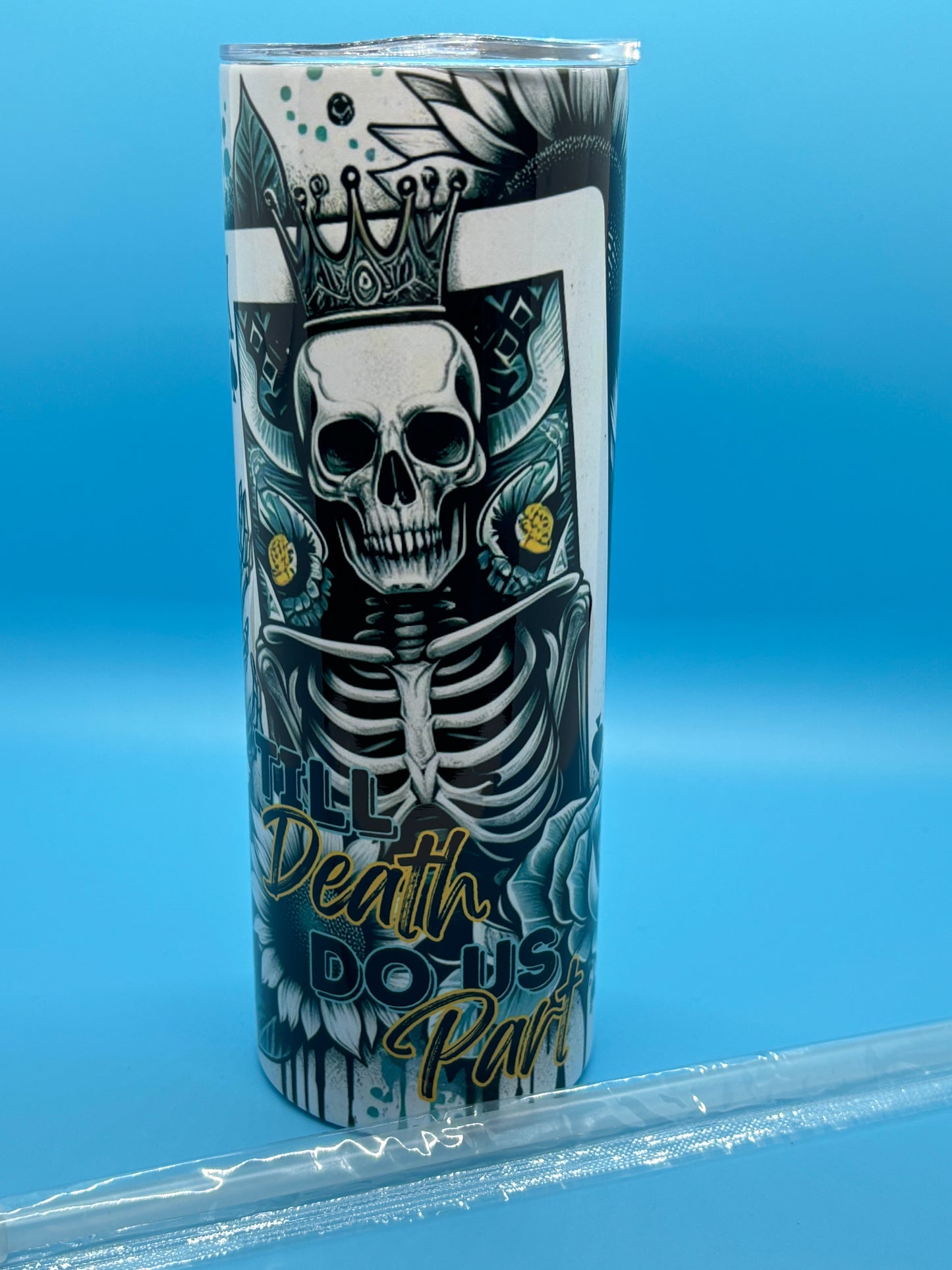 King & Queen 20-Ounce Skinny Stainless Steel Tumbler
