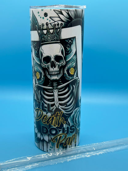 King & Queen 20-Ounce Skinny Stainless Steel Tumbler