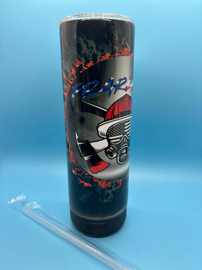 Fearless Firefighter 20-Ounce Skinny Stainless Steel Bluetooth Tumbler