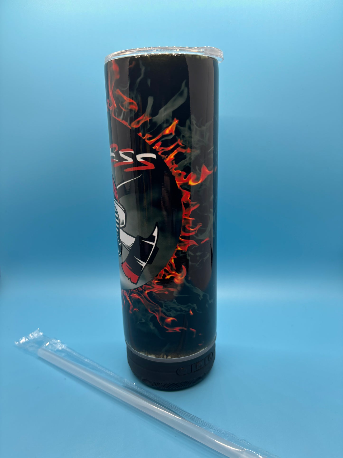 Fearless Firefighter 20-Ounce Skinny Stainless Steel Bluetooth Tumbler