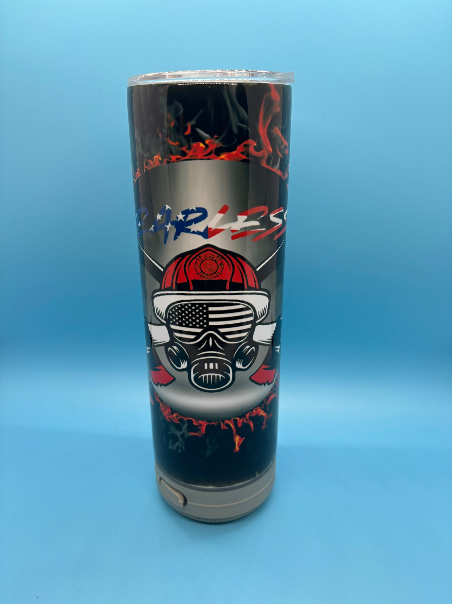Fearless Firefighter 20-Ounce Skinny Stainless Steel Bluetooth Tumbler