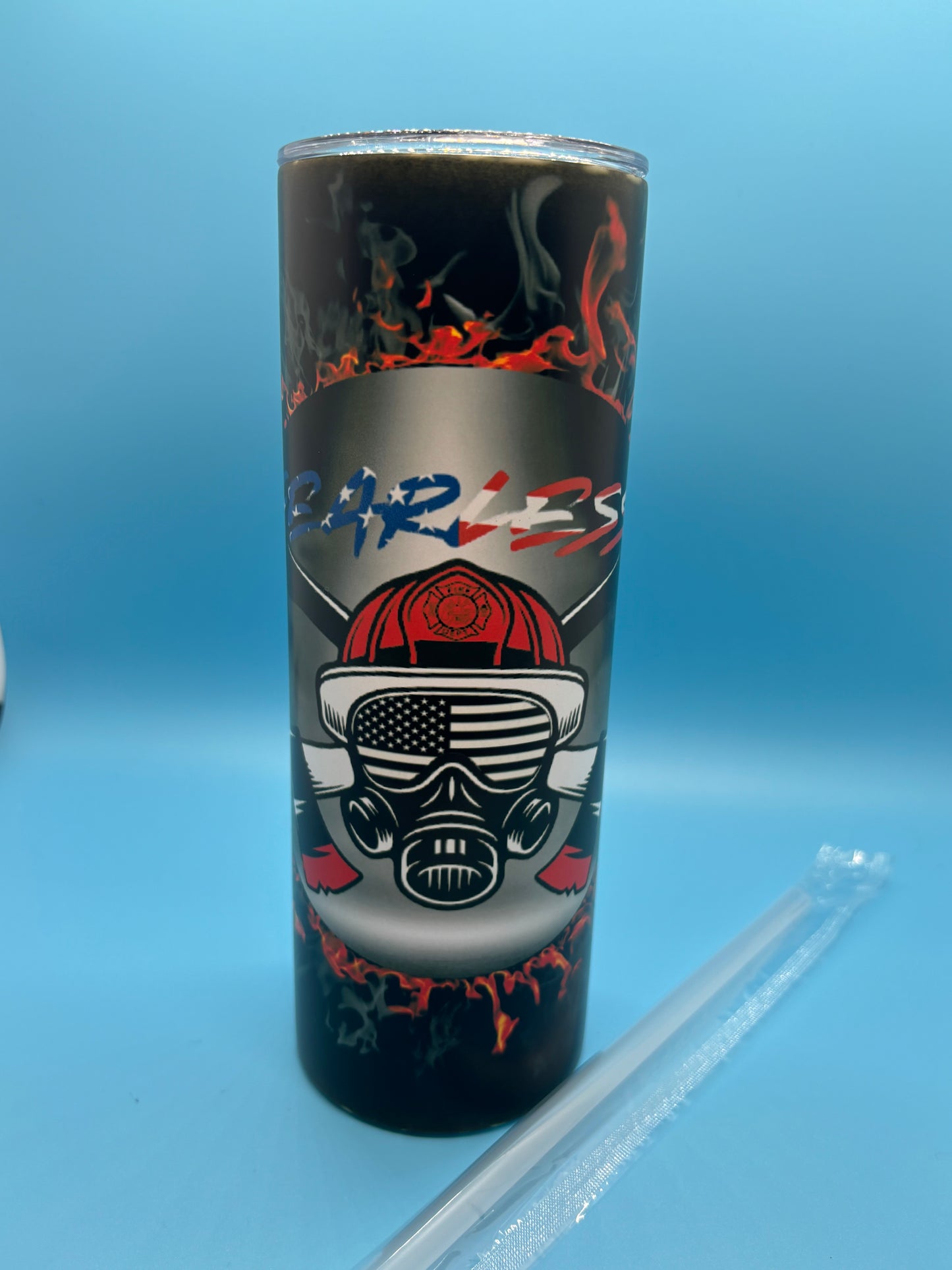 Fearless Firefighter 20-Ounce Skinny Stainless Steel Tumbler