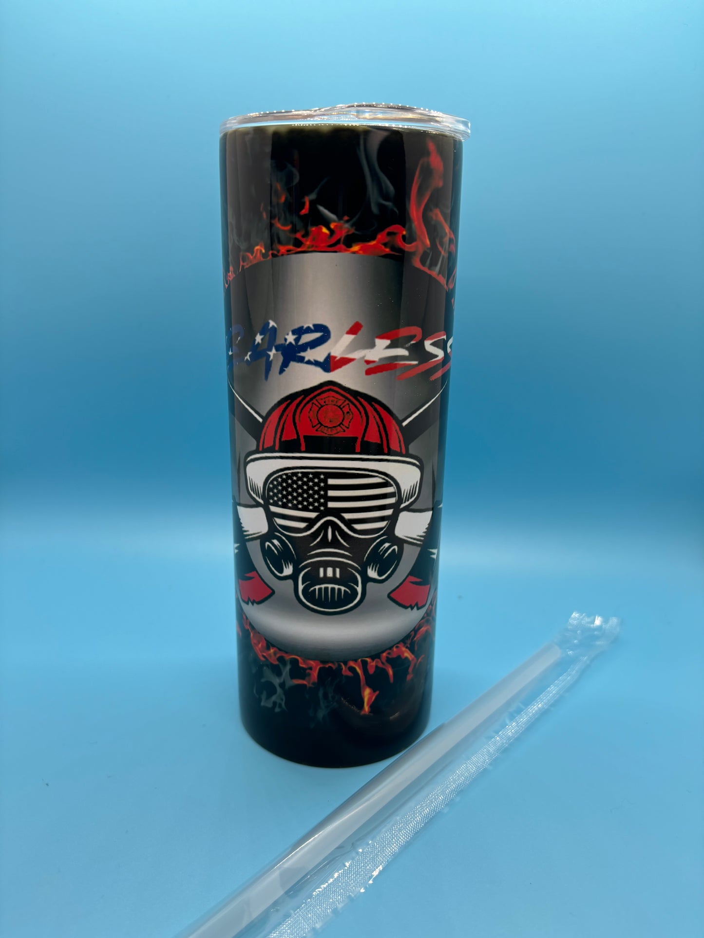 Fearless Firefighter 20-Ounce Skinny Stainless Steel Tumbler