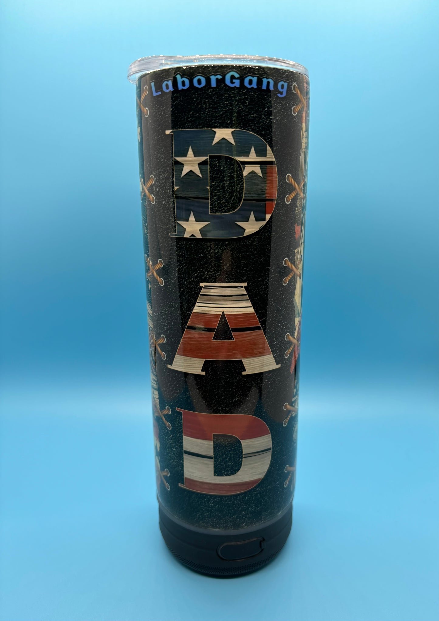 The Dad Cup 20-Ounce Skinny Stainless Steel Bluetooth Tumbler