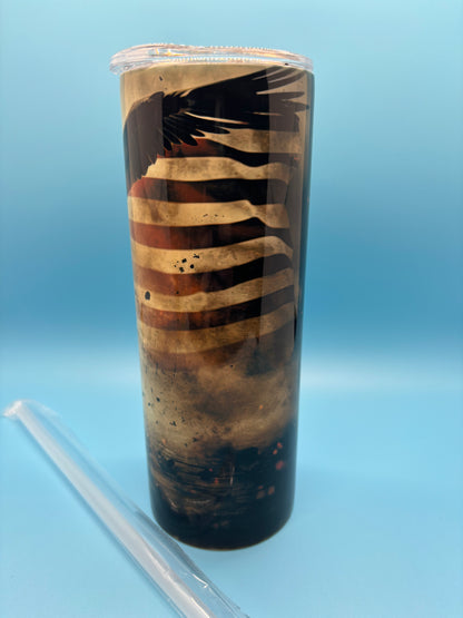 American Soldier 20-Ounce Skinny Stainless Steel Tumbler