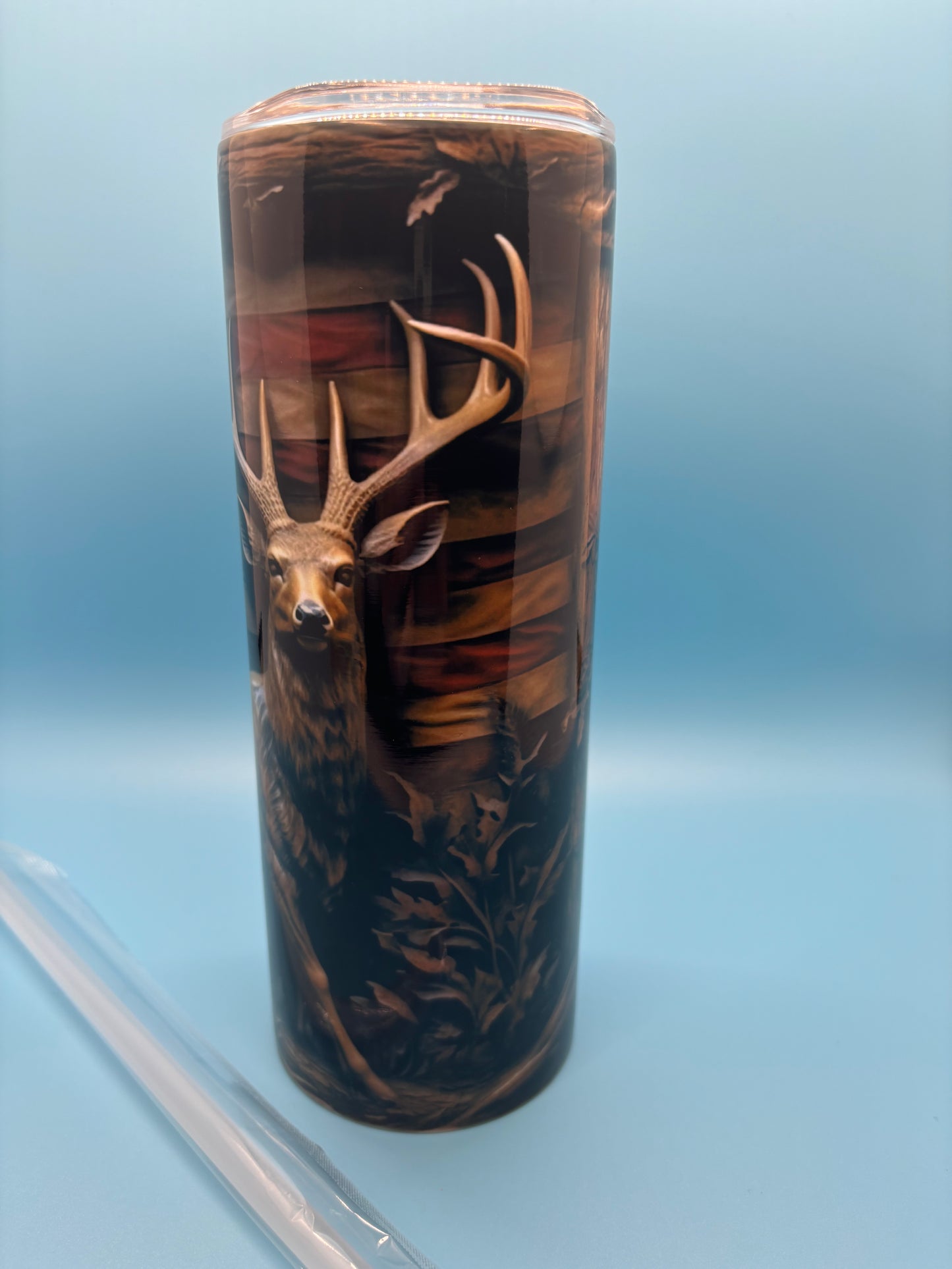 Whitetail Buck 20-Ounce Skinny Stainless Steel Tumbler