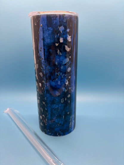 Back The Blue 20-Ounce Skinny Stainless Steel Tumbler