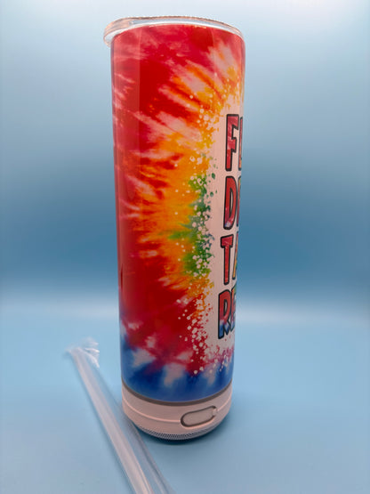 Float, Drink, Tan & Repeat 20-Ounce Skinny Stainless Steel Bluetooth Tumbler