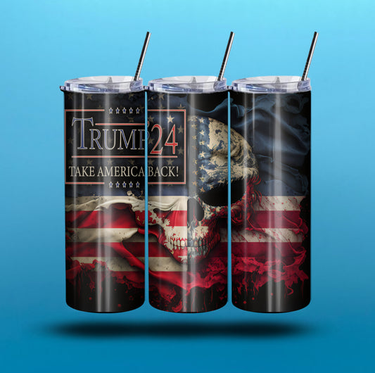Trump 2024 20-Ounce Skinny Stainless Steel Tumbler