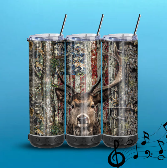 Red Stag 20-Ounce Skinny Stainless Steel Bluetooth Tumbler