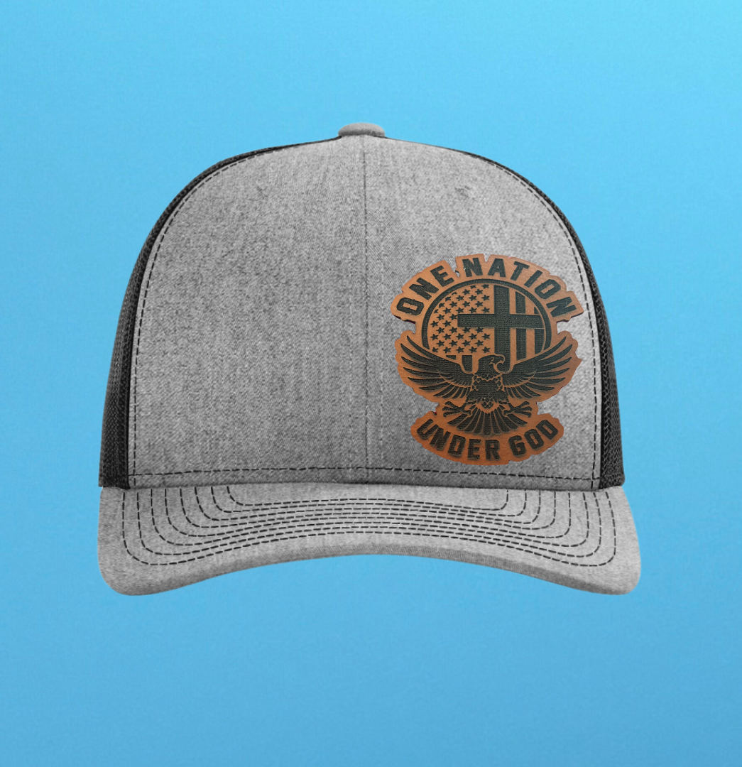 Richardson 112 One Nation Under God Leather Patch Hat