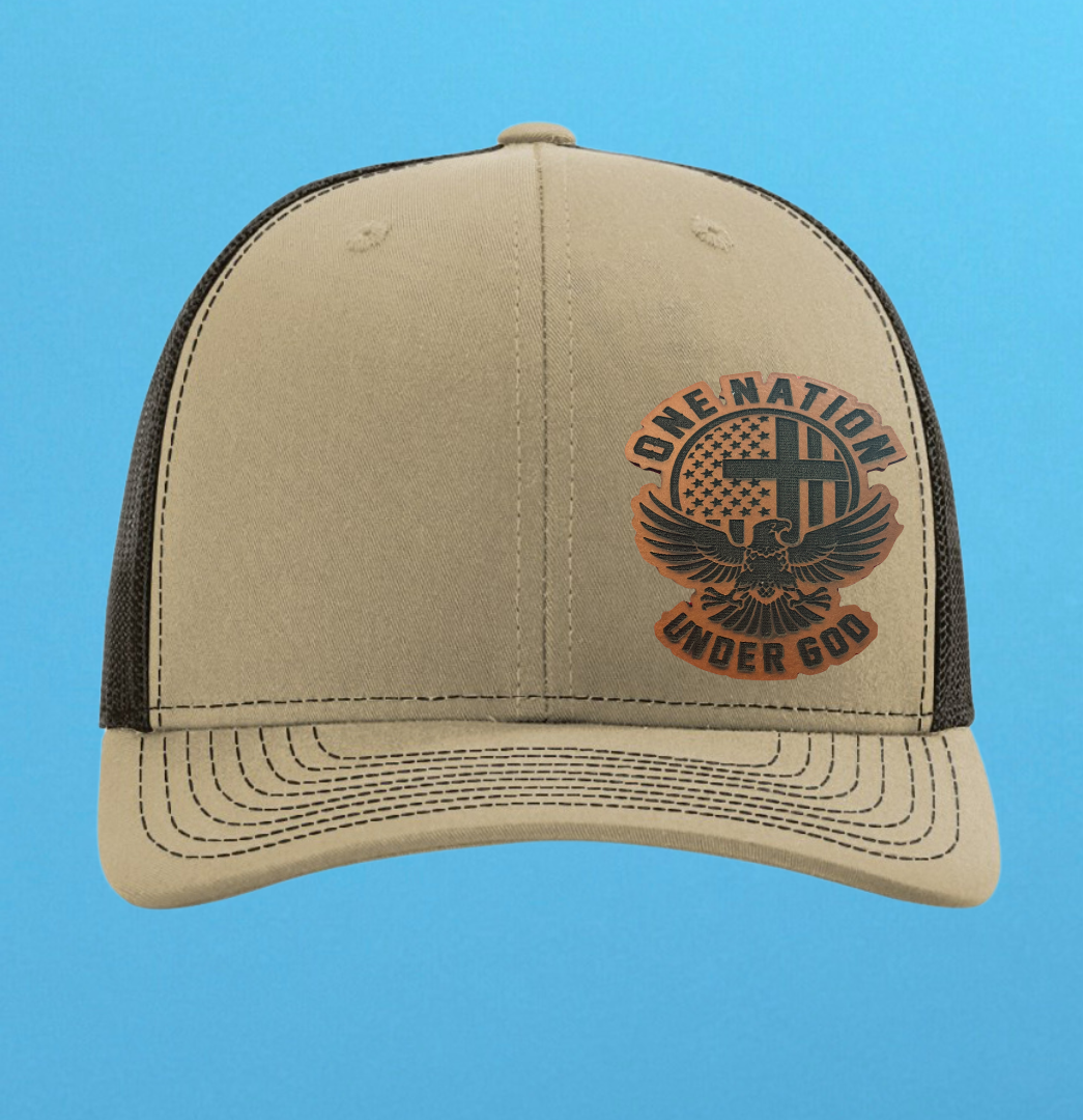 Richardson 112 One Nation Under God Leather Patch Hat