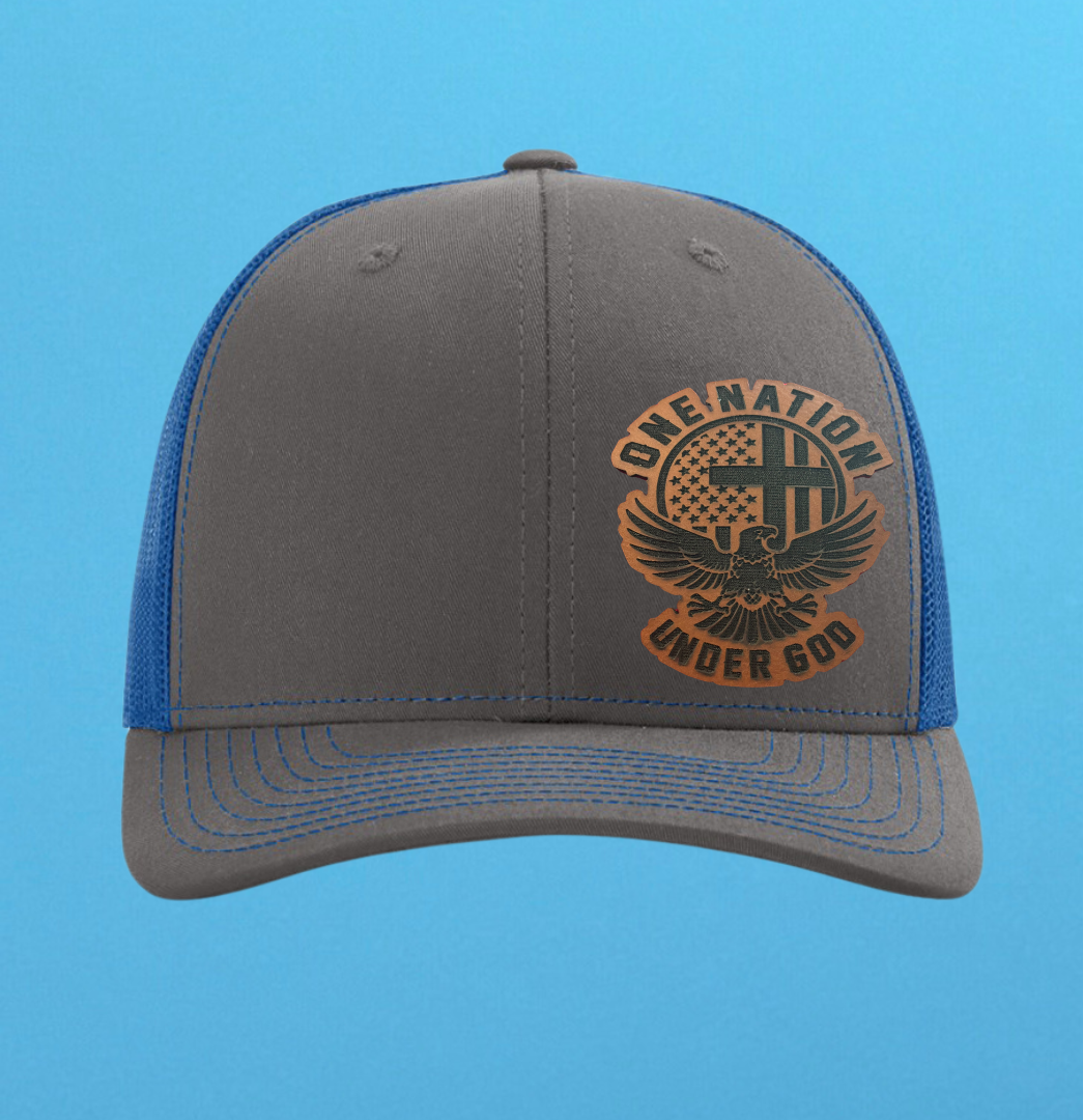 Richardson 112 One Nation Under God Leather Patch Hat