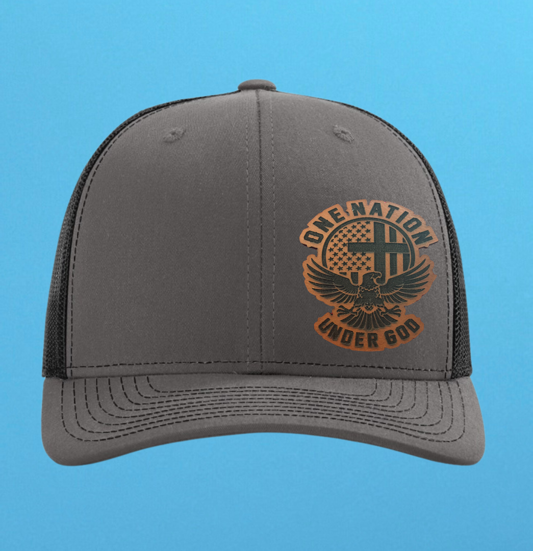 Richardson 112 One Nation Under God Leather Patch Hat