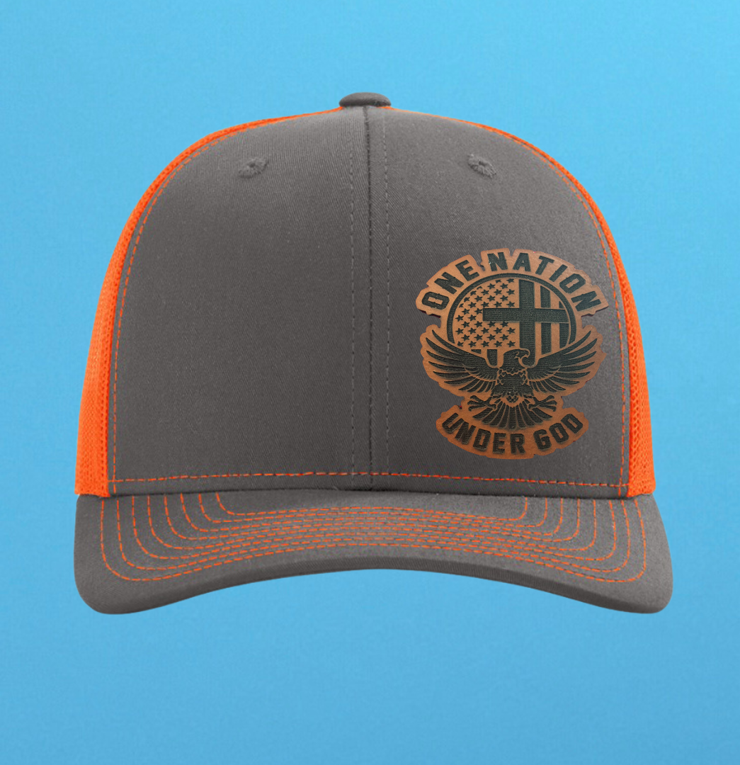 Richardson 112 One Nation Under God Leather Patch Hat