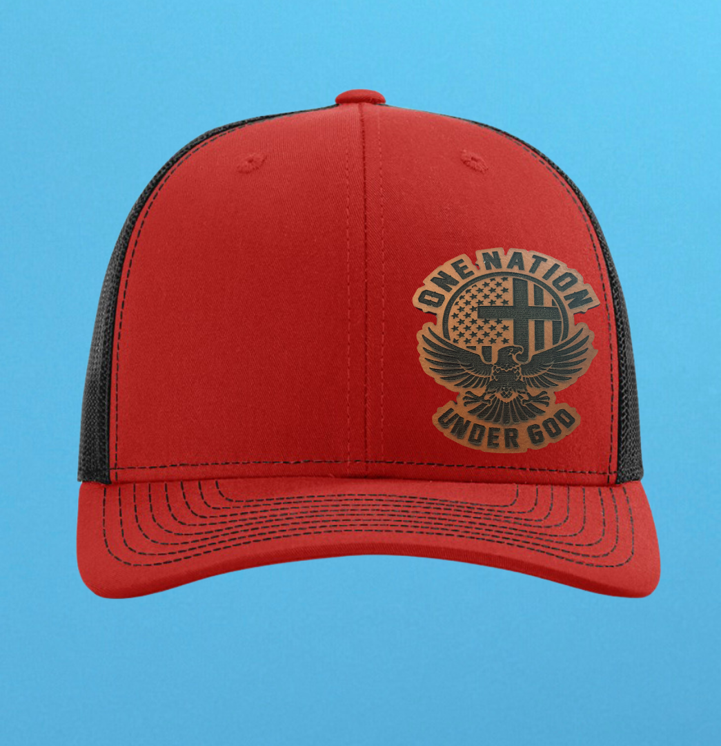 Richardson 112 One Nation Under God Leather Patch Hat