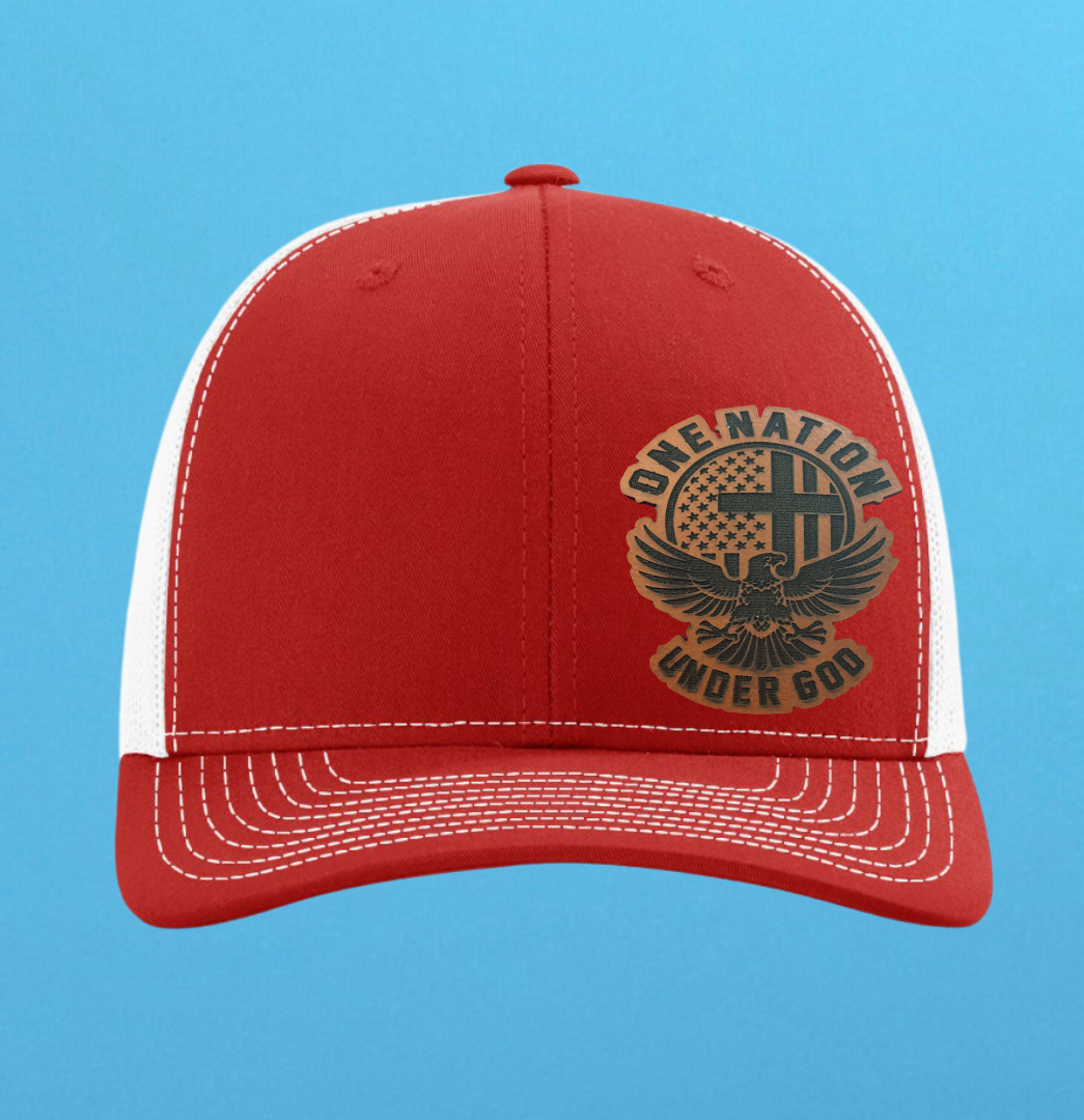Richardson 112 One Nation Under God Leather Patch Hat