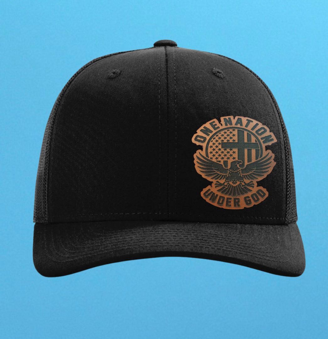 Richardson 112 One Nation Under God Leather Patch Hat
