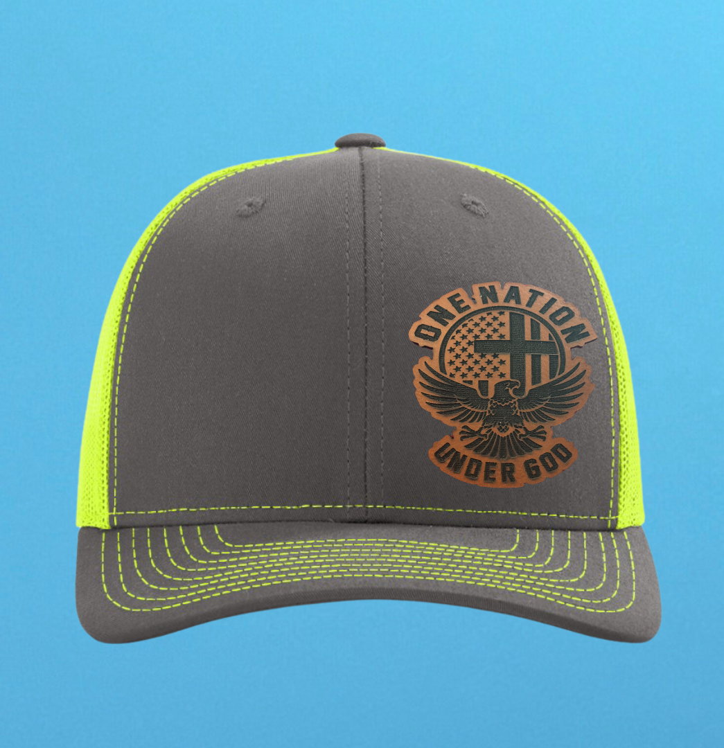 Richardson 112 One Nation Under God Leather Patch Hat