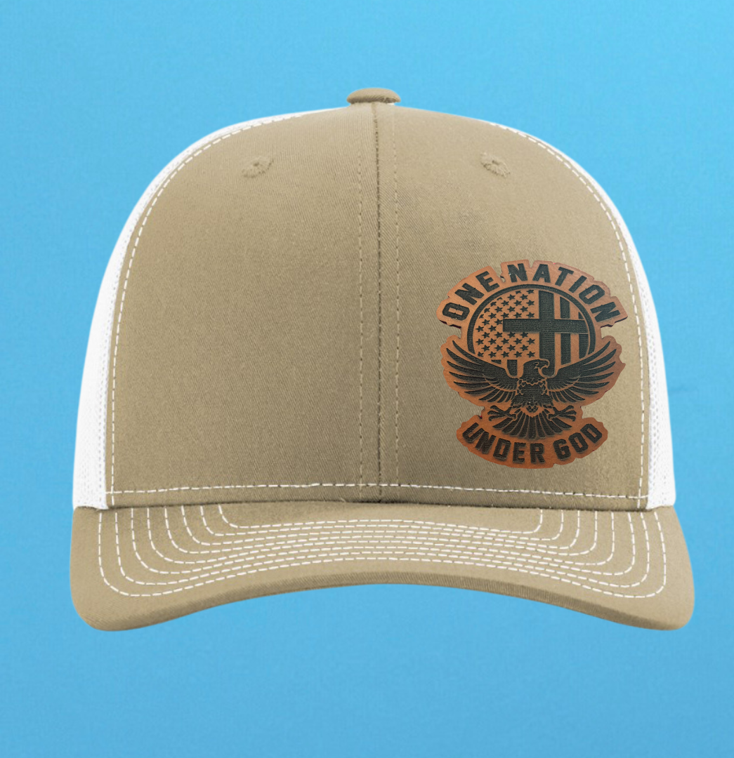 Richardson 112 One Nation Under God Leather Patch Hat