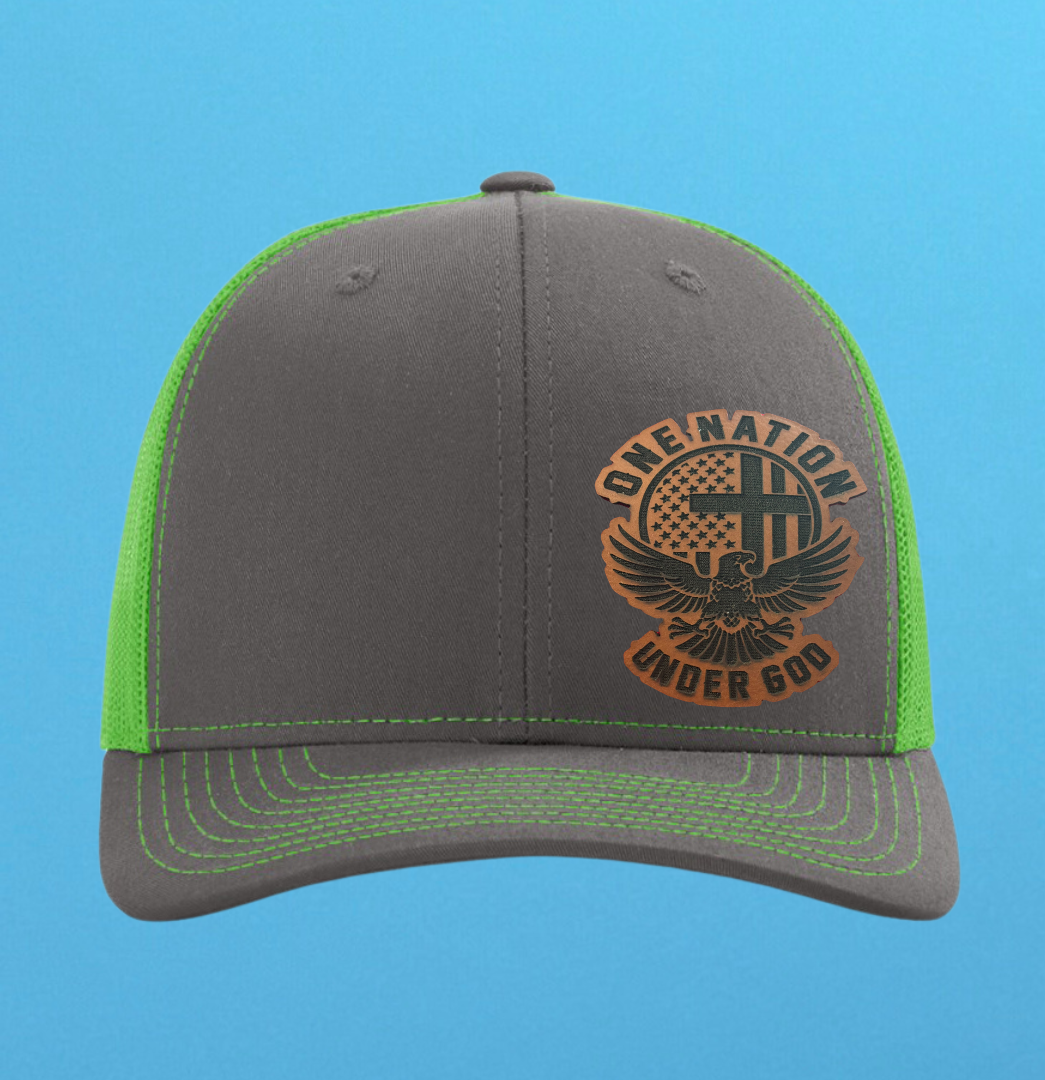 Richardson 112 One Nation Under God Leather Patch Hat