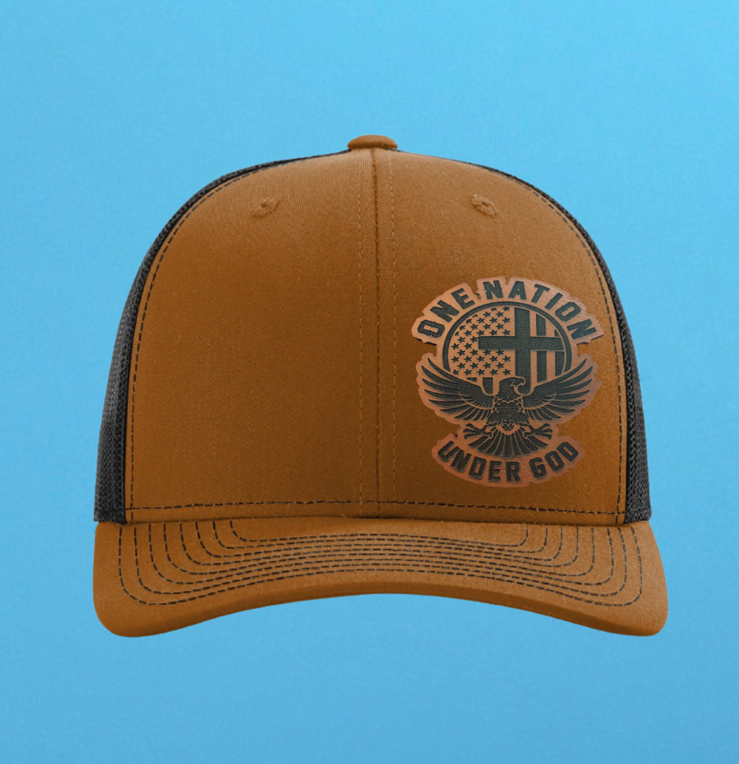Richardson 112 One Nation Under God Leather Patch Hat